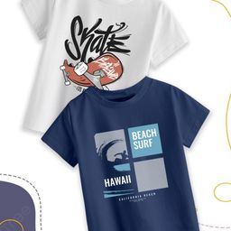 Provogue Boys 2 Printed Pure Cotton T-shirt-image-33
