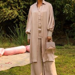 AJIESH OBEROI Shirt Shrug With Palazzo Co-Ords-image-86