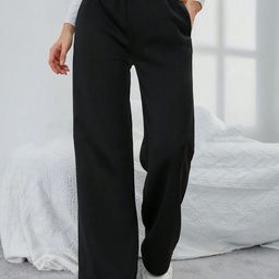 ADDICTED ATTIRE Women Solid Bell Bottoms Loose Fit Pleated Joggers-image-25