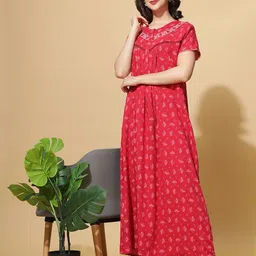 9shines Label Printed Maxi Nightdress-image-35