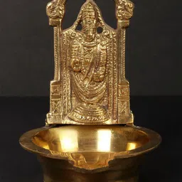 Exotic India Brass Tirupati Balaji Puja Diya-image-14