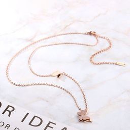 MEENAZ Rose Gold-Plated Butterfly Shaped Pendant With Chain-picture-39