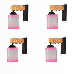 SOMIL Pink Glass Cylinder Printed Wall Lamps-image-81