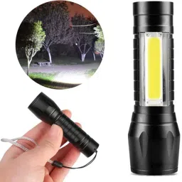 Rechargeable Torch Super Biright Pocket Mini Zoom COB USB Charging 5 hrs Torch Emergency Light-17