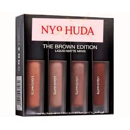 NY9 HUDA Set Of 4 Mini Matte Liquid Lipstick - 1.9 ml Each-11