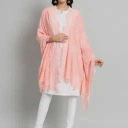 MODARTA Women Woven Design Shawl With Lace-image-23