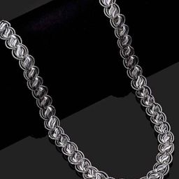 SANAA CREATIONS Unisex Silver-Plated Antique Snake Chain-image-11