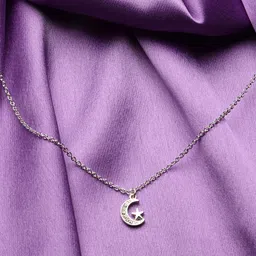Accessorize Women Silver-Toned Moon & Star Pendant Necklace-image-44