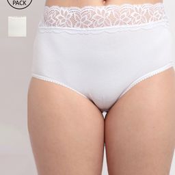 GRACIT Women White Pack Of 2 Solid Cotton Hipster Briefs-image-26