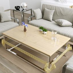 Clasiko Transparent Solid Center Table Cover-55