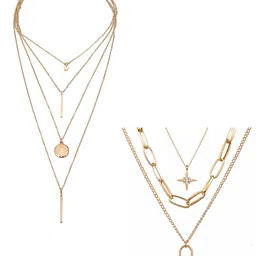 Vembley Pack of 2 Gold-Plated Layered Necklace-41
