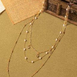 Jewelz Gold-Toned & White Gold-Plated Layered Necklace-17