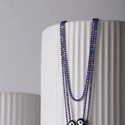 PRITA BY PRIYAASI Gold-Plated Triple Layered  Evil Eye Necklace-64