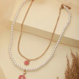 Jazz and Sizzle Brass Gold-Plated Layered Necklace-45