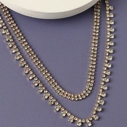 SOHI Silver-Plated Artificial Stones Necklace-image-5