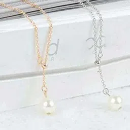MYKI Rose Gold-Plated Pearls Beaded Chain-54