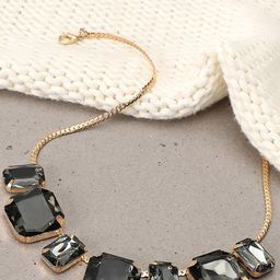SOHI Gold-Toned & Black Gold-Plated Necklace-16