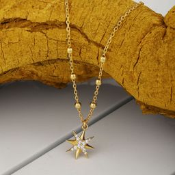 Carlton London Gold-Toned Brass Gold-Plated Necklace-picture-46