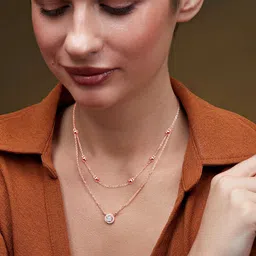 MINUTIAE Brass Rose Gold-Plated Necklace-image-41