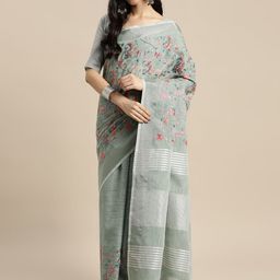 Astita Embellished Zari Linen Blend Saree-image-9