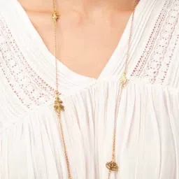 SOUL WORKS Gold Long Charm Necklace-picture-25