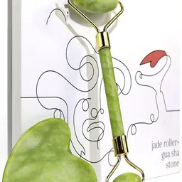 RDK Set Of 2 Green Jade Facial Roller & Gua Sha image 2