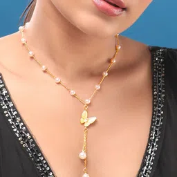 Rubans Voguish Gold-Plated Artificial Beads Necklace-46