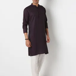 BELLAZO Men Thread Work Pastels Kurta-image-36