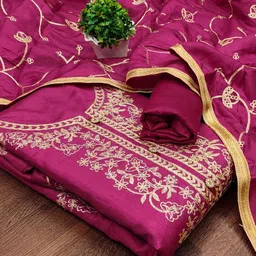 Panzora Embroidered Unstitched Dress Material-picture-28