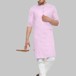 ANUJ FASHION Men Cotton Solid Straight Kurta-picture-24