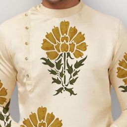 PulseIQ Men Ethnic Motifs Printed Regular Kurta with Pyjamas image 4