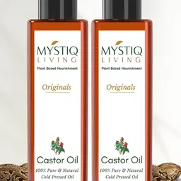MYSTIQ LIVING Castor Oil for Hair & Skin 100% Pure Natural Cold Pressed-200ml Each-10
