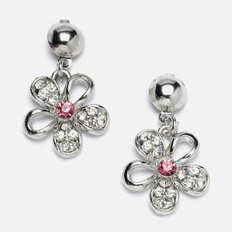 ZENEME Rhodium-Plated American Diamond Necklace and Earrings image 3