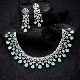 StileAdda Silver-Plated CZ-Studded Jewellery Set-image-24