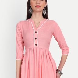 HANUMNTRA Mandarin Collar Gathered Detailed Top-image-5