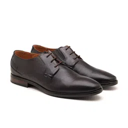 Ruosh Men Textured Leather Formal Derbys-image-36