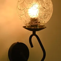 SOMIL White Printed Glass Cylinder Shaped Wall Lamp-image-6