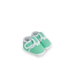 Neska Moda 3 To 12 Months Baby Boys & Baby Girls Cute Soft Cotton Pre-Walker Butterfly Booties (Toe to Heel Length - 12 cm, Green)-43