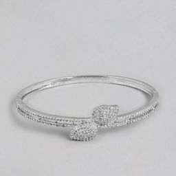 Anouk Women American Diamond Silver-Plated Bangle-Style Bracelet-30