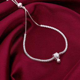 GIVA 925 Sterling Silver Rhodium-Plated Charm Bracelet-image-24
