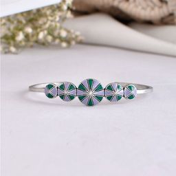 Voylla Zulu Aiysha Silver-Plated Cuff Bracelet-58