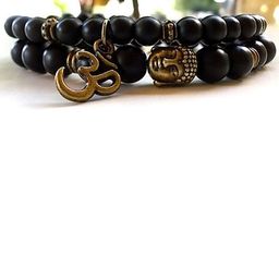 Young & Forever Unisex Onyx Handcrafted Bracelet-image-31