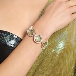 Zaveri Pearls Gold-Plated Wraparound Bracelet-image-9