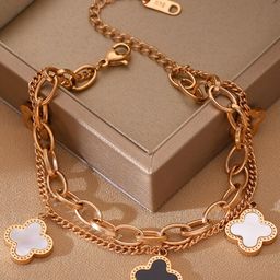 MYKI Rose Gold Plated Stainless Steel Charm Bracelet-picture-47