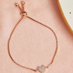 Voylla Women Rose Gold & White Brass Rose Gold-Plated Charm Bracelet-32