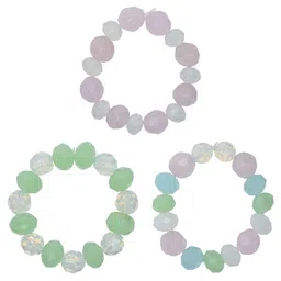 Arendelle Girls Combo of 3 Artificial Beaded Bracelet-91