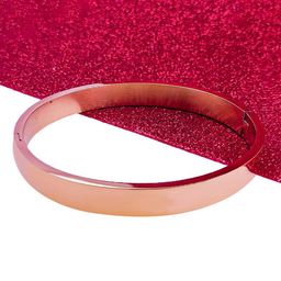 Saizen Unisex Rose Gold Rose Gold-Plated Kada Bracelet-image-9