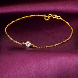 GIVA BIS Hallmark 14k Yellow Gold Diamond Bracelet-54