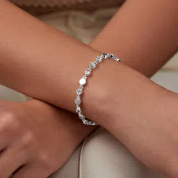 MINUTIAE Silver-Plated Crystals Link Bracelet-image-78