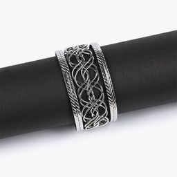 Kazo Silver Plated Cuff Bracelet-10